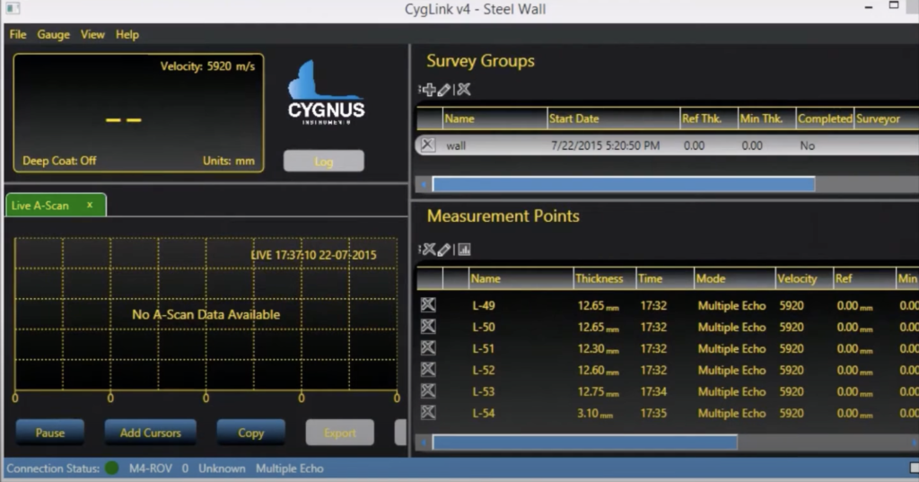 ROV Cygnus Thickness Gauge