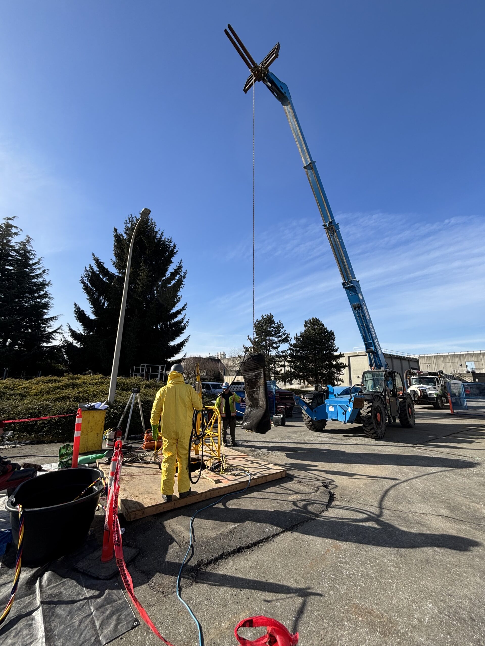 Controlled equipment recovery at an industrial water facility
