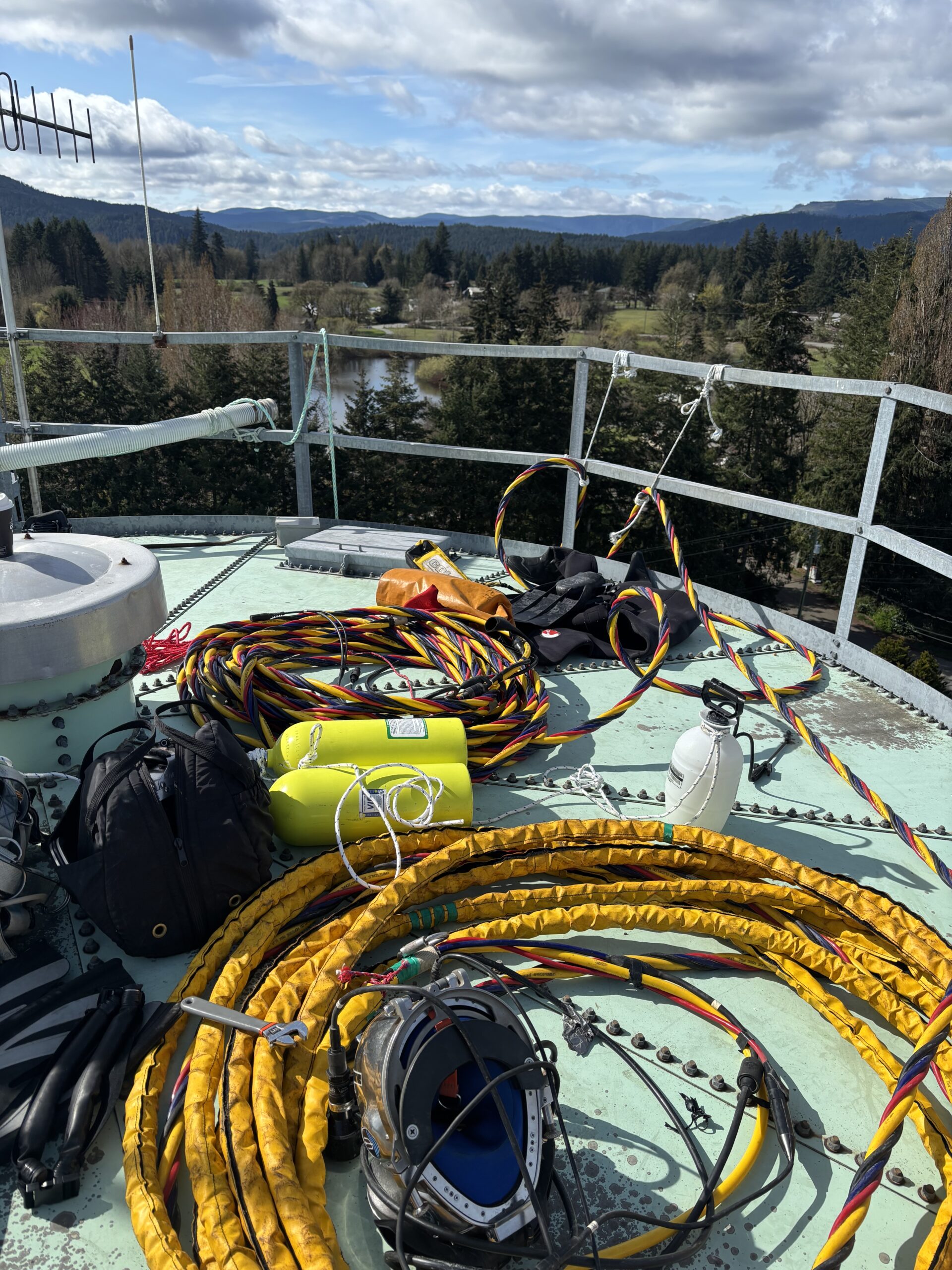 Potable-grade commercial diver performing Reservoir Inspection and Cleaning