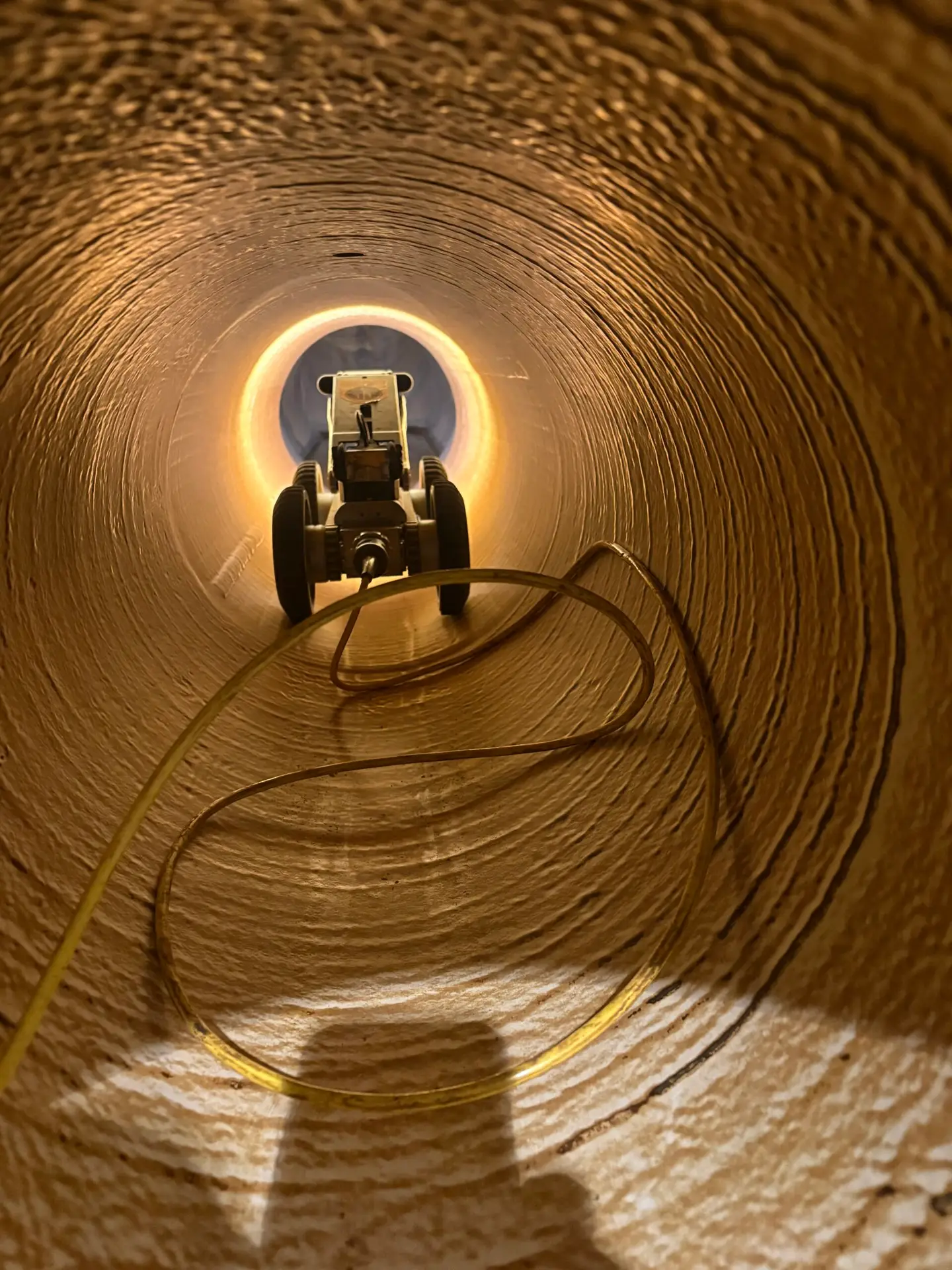 Pipe crawler travelling inside a penstock for internal condition inspection