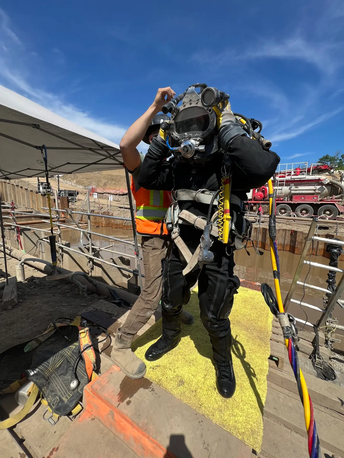 Underwater coating and steel condition inspection for cathodic protection