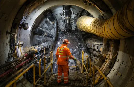 Hyperbaric Tunneling Support mechanical inspection and repair inside a tunnel boring machine